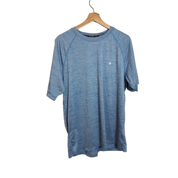 Spyder Other - Spyder Rash Gaurd T Shirt Mens L Blue Short Sleeve Swim UPF 30+
